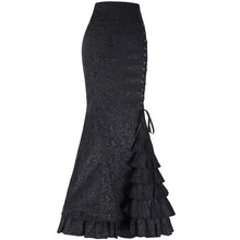 Load image into Gallery viewer, Long Skirts Women Punk Fish Tail Skirt Vintage Gothic New High Waisted Temperament Goth Skirt Festival Party Wear Woman Clothes

