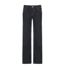 Load image into Gallery viewer, Women's Slim Fit Flared Jeans Y2K Vintage Low Rise Stretch Denim Pants with Embroidery Distressed Style for Everyday Outfits
