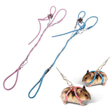 Load image into Gallery viewer, Pet Adjustable Soft Harness Bell Leash Set Mouse Hamster Ferrets Rat Pet Pig Leash Hamster Harness Rope Anti-bite Pet Walking
