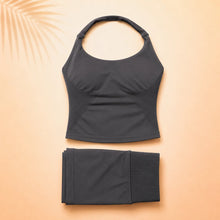 Load image into Gallery viewer, Women Seamless Yoga Set Halter Sports Bra Scrunch Butt Shorts 2 Piece Gym Workout Fitness Activewear High Waist Athletic Outfit
