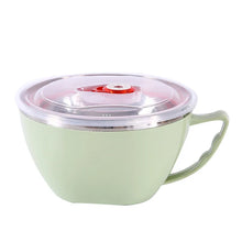 Load image into Gallery viewer, 1PCS Stainless Steel Bowl with Handle Solid Color Anti Scalding Instant Noodles  Mixing Bowl Kitchen Tableware Food  Accessory
