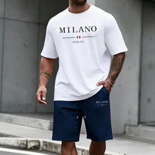 Load image into Gallery viewer, Men's Tracksuit Short Sleeve Top and Sports Shorts 2026 Summer Italy Fashion T-shirt Outfit Home Outdoor Daily Casual Sportswear
