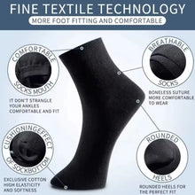 Load image into Gallery viewer, Classic Black Cotton Crew Socks
