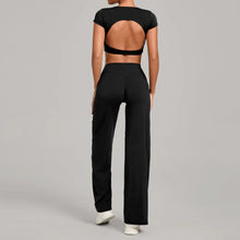 Load image into Gallery viewer, 2PCS Yoga Set Women Yoga Pant Workout Tracksuit Sportswear Gym High Waist Straight Leg Bottoms Fitness Bta Sports Suit XP01
