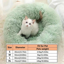 Load image into Gallery viewer, Soft Pet Cat Bed Pad Plush Warm Faux Fur dog Calm Bed Donut Round Bed Comfortable Sleeping Washable for Small Medium Dog and Cat
