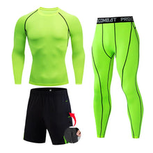 Load image into Gallery viewer, Men's Compression Sportswear Suits Gym Tights Training Clothes Workout Jogging Sports Set Running Rashguard Tracksuit For Men
