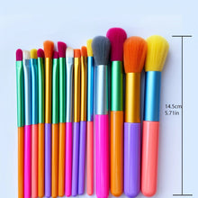 Load image into Gallery viewer, Makeup Brushes 15Pcs Colourful Makeup Brush Set Foundation Contour Blush Concealers Eye Shadow Blending Make Up Brush Kit
