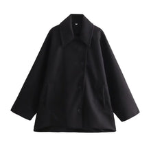 Load image into Gallery viewer, HXAO Woman Winter Coats Faux Wool Coats And Mixtures Oversized Long Coat Women Autumn Long Sleeve Solid Coats Casual Warm Parkas
