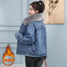 Load image into Gallery viewer, Coats Jean Jackets Women 2025 Winter Denim Jacket Designer Very Warm Latest Fashion High Quality Woman Coat Overcoat Cowgirl
