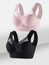 Load image into Gallery viewer, 2PCS Women Lace Sport Bras Plus Size Seamless Bra Bralette Backless Lady Brassiere Vest Female Gather Shock-Proof Wireless L-3XL
