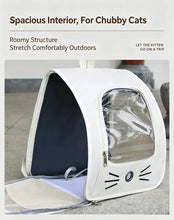 Load image into Gallery viewer, Breathable Oxford Pet Cat Carrier Backpack for Small Dogs, Portable Transparent Travel Outdoor Bag with Side Mesh Pockets, Airy
