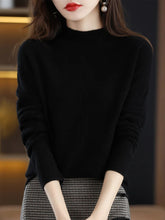 Load image into Gallery viewer, Merino Wool Mock Neck Pullover
