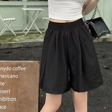 Load image into Gallery viewer, Women Shorts with Pockets Casual Basics Thin Simple Loose Fit Wide Leg Female Bottom Pants Fitness Sport Solid Running Shorts
