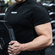 Load image into Gallery viewer, Men's Gym T Shirts Quick Dry Short Sleeve Summer Sports T-shirt Elastic Fitness Workout Tops Casual Bodybuilding Athletic Tee

