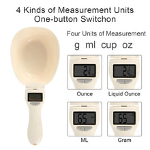 Load image into Gallery viewer, Pet Food Measuring Scoop Electronic Dog Cat Food Measuring Cup Digital Spoon Scale Kitchen Food Scale with LED Display
