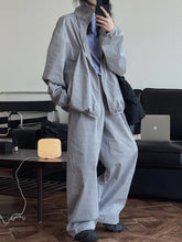 Load image into Gallery viewer, 2026 Women Summer Long Pants High Waist Wide Leg 80% Cotton Plaid Pants Fashion Clothes Vintage Pants Female Trousers
