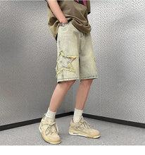Load image into Gallery viewer, Retro High Street Denim Shorts
