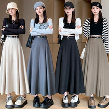 Load image into Gallery viewer, Elegant Skirts for Women Korean Style Long Skirt Female Black Pleated Midi Skirt Women's Clothing Office Lady Skirts Outfits New
