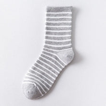 Load image into Gallery viewer, Colorful Striped Cotton Crew Socks
