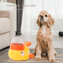 Load image into Gallery viewer, 2-in-1 Interactive Dog Toy Pet Automatic Food Treat Dispenser Cartoon Duck Design Slow Food Pet Snack Feeder for Dog Training
