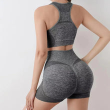 Load image into Gallery viewer, Women Seamless Yoga Set With Gym Shorts Sport Bras Brassiere Workout Tops And Fitness Leggings Clothing For Athletic Training
