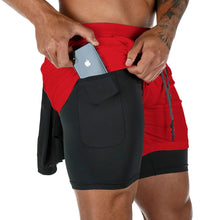 Load image into Gallery viewer, Camo Running Shorts Men Gym Sports Shorts 2 In 1 Quick Dry Workout Training Gym Fitness Jogging Short Pants Summer Men Shorts
