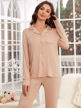 Load image into Gallery viewer, Button Front Viscose Pajama Set

