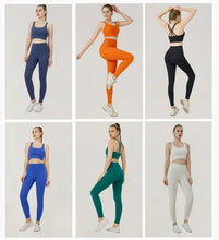 Load image into Gallery viewer, Women's Yoga Set Workout Set 2 Piece High Waist Yoga Leggings Sports Bra Gym Suit Activewear Sports Fitness Set Sports Suit
