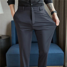 Load image into Gallery viewer, 29-42 Men's Summer Pants Thin Straight Stretch Casual Pants with No Trace No Ironing Fabric Silky and Cool Feeling
