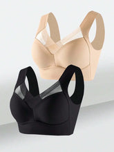 Load image into Gallery viewer, 2PCS Women Lace Sport Bras Plus Size Seamless Bra Bralette Backless Lady Brassiere Vest Female Gather Shock-Proof Wireless L-3XL
