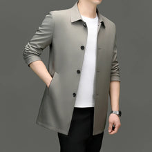 Load image into Gallery viewer, Solid Lapel Business Trench Coat
