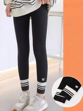 Load image into Gallery viewer, Girls Leggings Spring Autumn Casual Outerwear Pants 3-10Y Heart Pattern Ribbed Cuffs Kids Stretchy Tights Fashion Girls Bottoms
