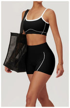 Load image into Gallery viewer, Yoga Set Women Sport Bra Gym Workout Legging High Waist Wide Flare Pant Fitness Sports Shorts Active Wear Suit

