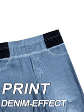 Load image into Gallery viewer, Women's Imitation Denim Flared Jeans, High Waist Stretchy Leggings Booty Lifting Casual Pants Trousers for Casual Streetwear
