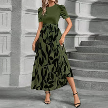 Load image into Gallery viewer, Elegant Lace-Up Ruffle Hem Dress
