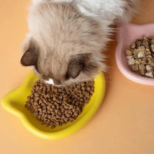 Load image into Gallery viewer, Pastel Cat Head Feeding Dish
