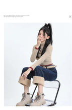 Load image into Gallery viewer, Winter Straight Leg Denim Jeans
