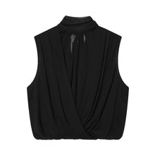 Load image into Gallery viewer, Women's Top 2026 New Spring Summer Fashion Black Sleeveless Pleated Top for Women Casaul Chic Women Top
