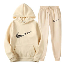 Load image into Gallery viewer, Men Tracksuit 2 Pieces Sets Hooded Sweatshirt +Drawstring Pants Male Hoodies Running Sportswear Men Women Autumn Sportwear
