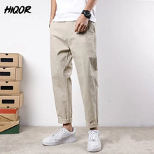 Load image into Gallery viewer, Korean Casual Elastic Cargo Pants
