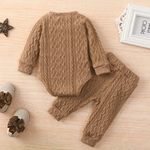 Load image into Gallery viewer, Knitted Baby Autumn Outfit Set
