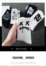 Load image into Gallery viewer, 10 pairs of men's sports socks, casual, breathable, and versatile. Ghost face graffiti personalized socks

