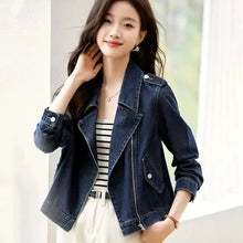 Load image into Gallery viewer, Women's Cowboy Coat Spring Summer Self Cultivation Versatile Ladies Denim Jacket Fashion Comfortable Lady Blazer Outerwear
