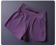 Load image into Gallery viewer, Women's 2 in 1 Shorts with Pockets - Lightweight Breathable Loose Anti-Disclosure Split Side for Yoga Running Gym
