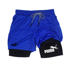 Load image into Gallery viewer, Summer Breathable Two-in-one Double-layer Shorts Men's Elastic Compression Shorts Quick-drying Multi-functional Shorts M-3XL
