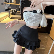 Load image into Gallery viewer, Casual Shorts Skirts for Women in Spring and Summer 2025 New Fashionable and Slim Hot Girls Ruffled A-line Skirt Skirt Pants
