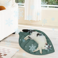 Load image into Gallery viewer, Leaves Shaped Pet Bed Reversible Soft Washable Non Slip Cushion For Cats Dogs Indoor Travel Camping Comfortable Cozy Cooling Mat
