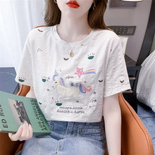 Load image into Gallery viewer, Embroidered Cartoon Summer Casual Tee
