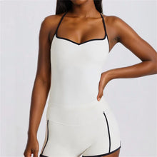 Load image into Gallery viewer, SVEIC Gym Sets Woman 2 Piece Sports Tops Contrasting Color Fitness Vest High Waist Shorts Butt Lift Running Workout Yoga Clothes
