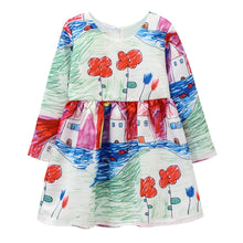 Load image into Gallery viewer, Printed Flower Casual Girls Dress
